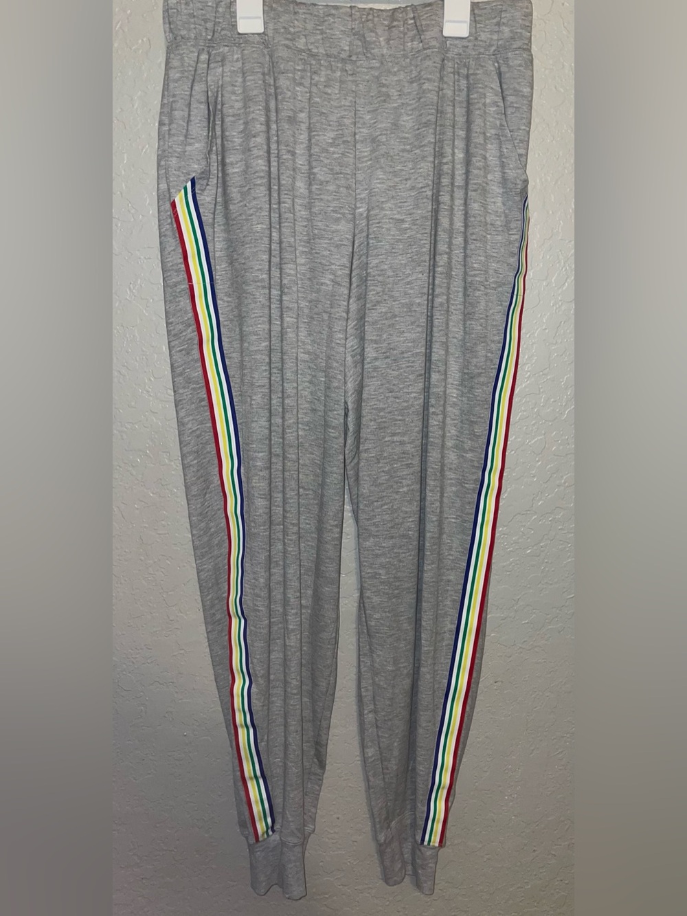 LANE BRYANT CACIQUE SLEEP JOGGER PANT PRIDE STRIPED SLEEPWEAR 14/16 LONG TALL